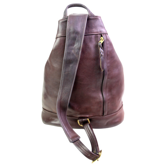 SVEN MADE IN USA BROWN GENUINE LEATHER BACKPACK SHOULDER BAG HANDBAG BOHO PURSE - Picture 4 of 11